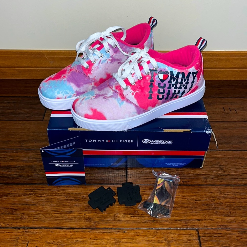 Tommy Hilfiger Heelys Pink and Blue Tie-Dye Shoes
